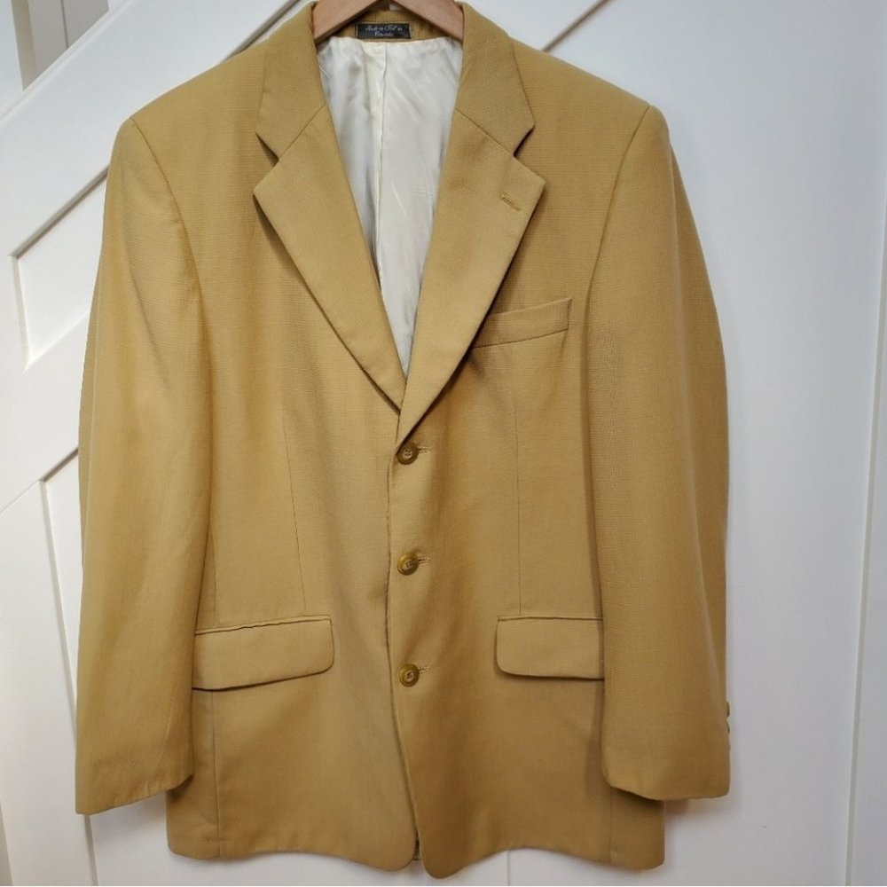 Vintage tan wool suit blazer sports coat